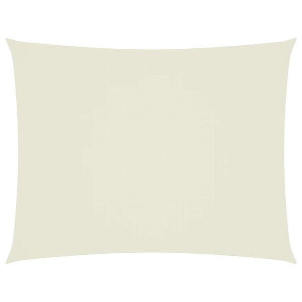 vidaXL Toldo de vela rectangular tela Oxford color crema 5x6 m