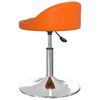 vidaXL Sillas de comedor giratorias 4 uds cuero sint&eacute;tico naranja