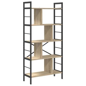 vidaXL Estante de libros 9 niveles 75 x 30 x 156 cm Roble Sonoma