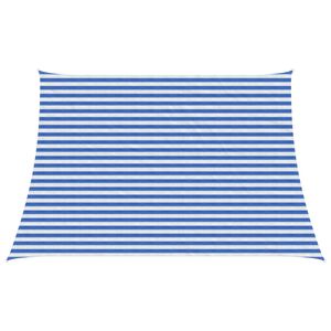 vidaXL Toldo Vela Azul y Blanco 3 / 4 x 3 m HDPE
