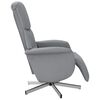 vidaXL Sill&oacute;n reclinable de masaje con reposapi&eacute;s tela gris claro