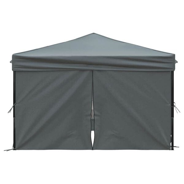 vidaXL Carpa de fiesta plegable con paredes laterales antracita 3x3 m