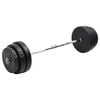 vidaXL Mancuerna curl con discos 90 kg