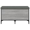 vidaXL Banco con almacenaje madera ingeniería gris Sonoma 82x42x45 cm