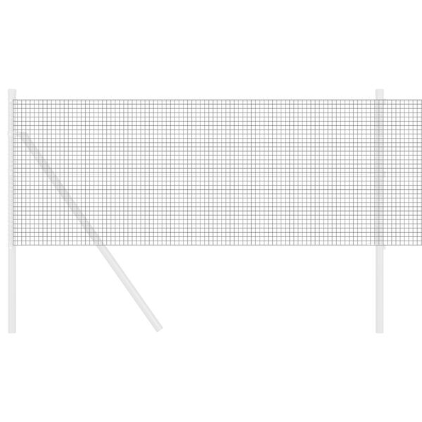 vidaXL Cerca de Alambre Soldado Gris 0.8 x 100 m Acero