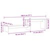 vidaXL Conjunto de mueble de TV Roble artesanal 180 x 30 x 43 cm
