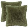 vidaXL Coj&iacute;n con almohada HEERLEN 6 uds. Verde Fleece PV