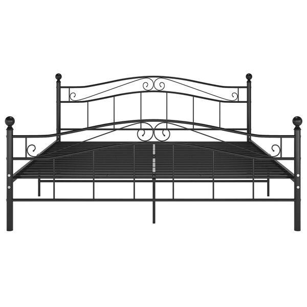 vidaXL Estructura de cama de metal negro 200x200 cm