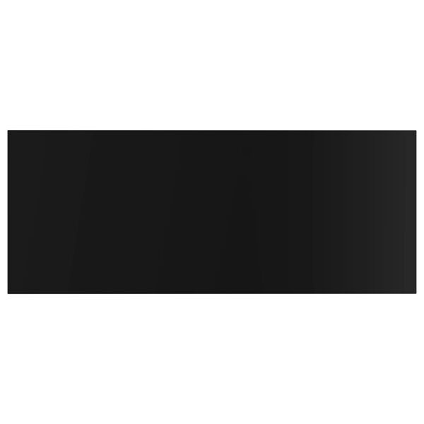 vidaXL Estante estanter&iacute;a 4uds contrachapada negro brillo 100x40x1,5cm