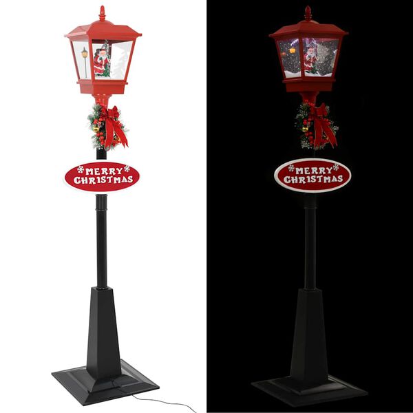 vidaXL Farola de Navidad con Pap&aacute; Noel y LED 180 cm