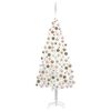 vidaXL &Aacute;rbol de Navidad preiluminado con luces y bolas blanco 210 cm