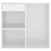 vidaXL Armario de maquillaje madera blanco brillante 80x40x75 cm