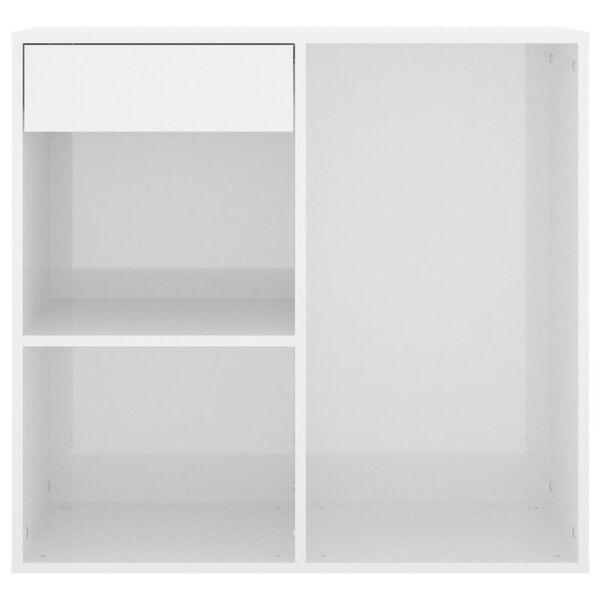 vidaXL Armario de maquillaje madera blanco brillante 80x40x75 cm
