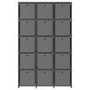 vidaXL Estantería de 15 cubos con cajas de tela gris 103x30x175,5 cm