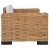 vidaXL Sillón con cojines ratán natural