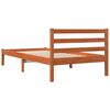 vidaXL Estructura de cama sin colch&oacute;n madera maciza marr&oacute;n 90x190 cm