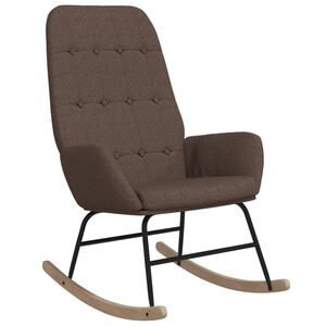 vidaXL Silla mecedora de tela gris taupe