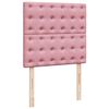 vidaXL Cama box spring con colch&oacute;n terciopelo rosa 90x190 cm