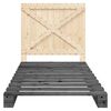 vidaXL Estructura de cama con cabecero madera de pino gris 100x200cm