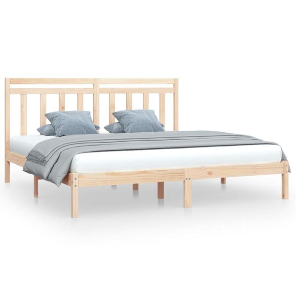 vidaXL Estructura de cama de madera maciza 200x200 cm