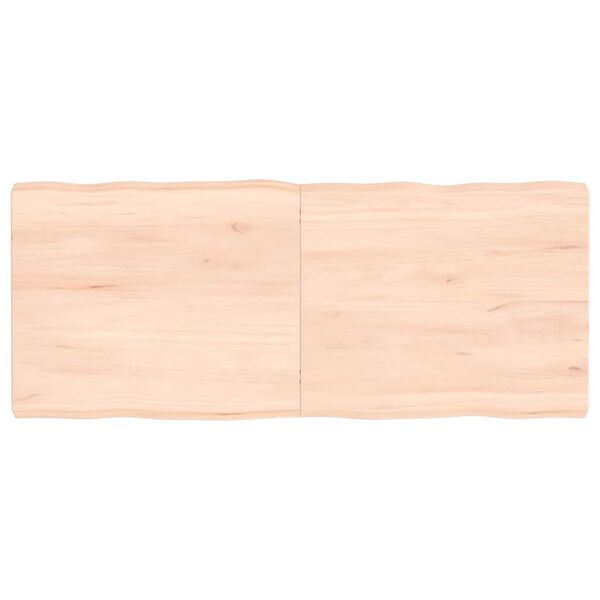 vidaXL Tablero de mesa madera maciza borde natural 120x50x(2-6) cm
