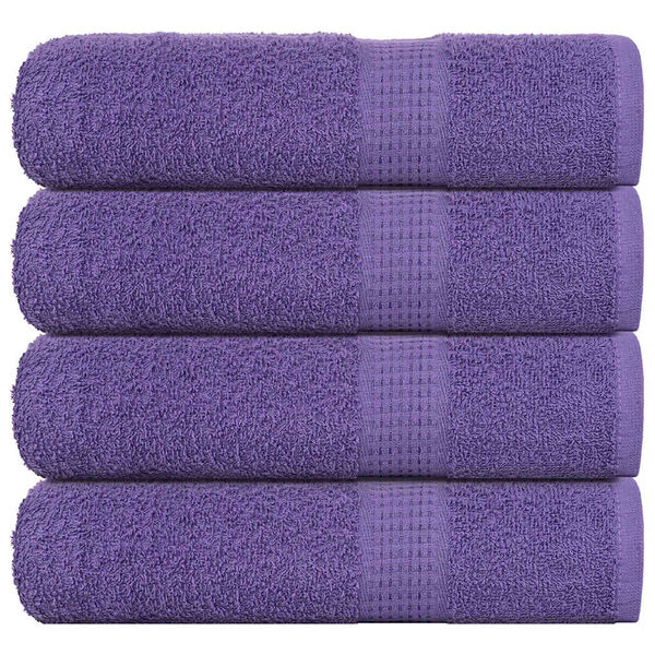 vidaXL Toallas de baño FROGN 4 uds morado 100x150 cm 360 g/m²
