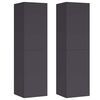 vidaXL Muebles para TV 2 uds madera contrachapada gris 30,5x30x110 cm