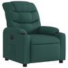 vidaXL Sillón reclinable eléctrico tela verde oscuro