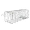 vidaXL Trampa galvanizada para animales vivos 80 cm