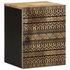 vidaXL Armario colgante ba&ntilde;o madera maciza mango negro 38x33,5x48 cm