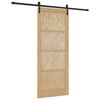 vidaXL Puerta Corredera Marrón 86 x 211 cm Madera de pino macizo