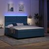 vidaXL Cama Box Spring LED Azul Oscuro 180 x 200 cm Terciopelo