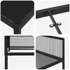 vidaXL Conjunto de Comedor de Jard&iacute;n 5 pcs Negro
