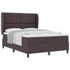 vidaXL Cama tipo Box Spring Marr&oacute;n oscuro 140 x 190 cm tela
