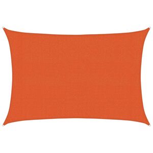 vidaXL Toldo de vela rectangular HDPE naranja 160 g/m&sup2; 3x4,5 m