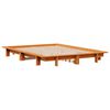 vidaXL Estructura de cama sin colch&oacute;n madera maciza marr&oacute;n 120x190 cm