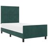 vidaXL Cama tipo Box Spring Verde oscuro 90 x 200 cm Terciopelo