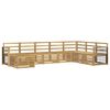 vidaXL Conjunto de sof&aacute;s de exterior 8 pcs Blanco 306 x 187,5 x 73 cm