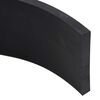 vidaXL Borde de goma para quitanieves negro 250x8x1 cm