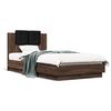 vidaXL Cama con cabecero madera de ingenier&iacute;a marr&oacute;n roble 75x190 cm