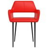 vidaXL Sillas de comedor 2 unidades cuero sint&eacute;tico rojo