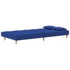 vidaXL Sofá cama de 2 plazas con dos almohadas tela azul