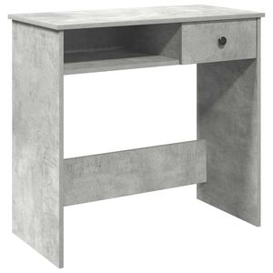 vidaXL Escritorio de madera contrachapada gris hormig&oacute;n 80x40x75 cm