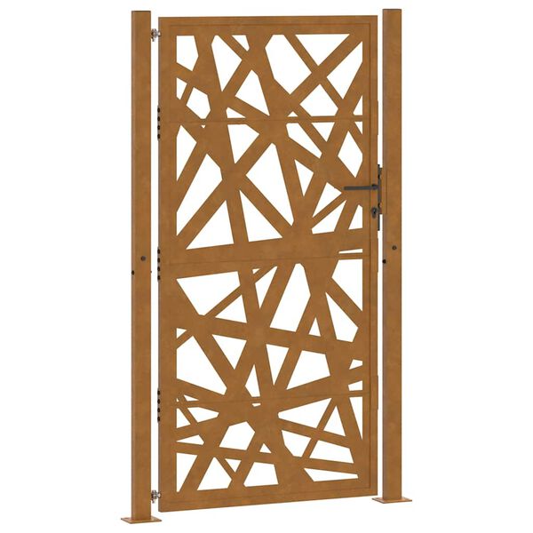 vidaXL Puerta de jard&iacute;n 100x175 cm acero corten dise&ntilde;o ligero