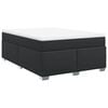 vidaXL Cama box spring con colch&oacute;n cuero sint&eacute;tico negro 160x200 cm