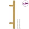 vidaXL Tiradores para armarios 10 uds acero inoxidable dorado 96 mm