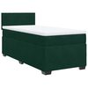 vidaXL Cama box spring con colch&oacute;n terciopelo verde oscuro 90x200 cm