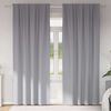 vidaXL Cortinas Opacas con Anillas 2 pcs Gris Claro 260 x 140 cm