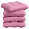 vidaXL Cojines para asiento 4 uds. Tela Rosa 40 x 40 x 12 cm