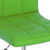 vidaXL Silla de comedor giratoria de cuero sint&eacute;tica verde